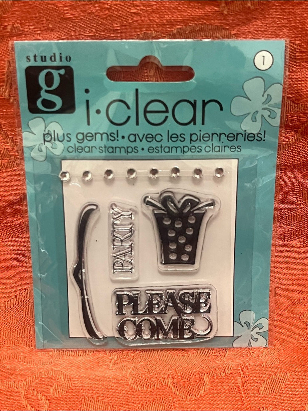 NWT i-clear studio g stamps party theme